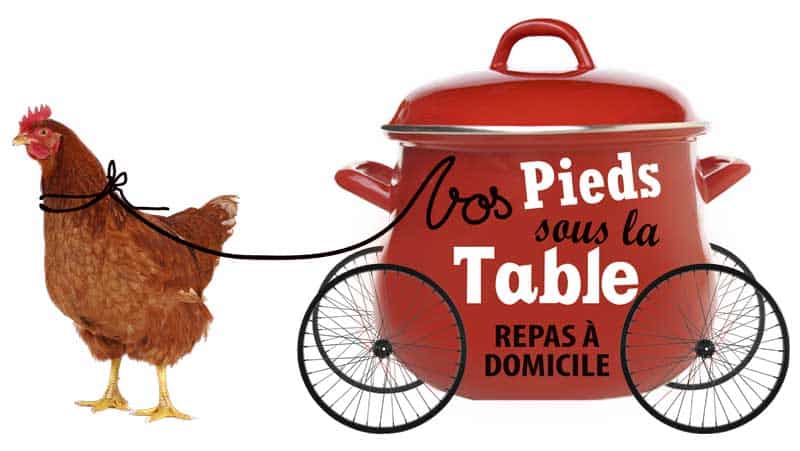 les pieds sous la table traiteur cuisinier boite plastique lavable emballage logo creation mog