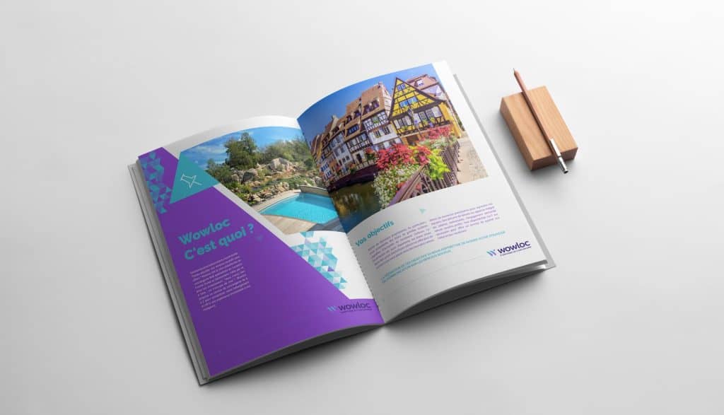 MOG brochure présentant la région de Bretagne forma free branding mockup