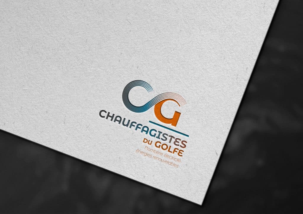 Chauffagistes du Golfe - Logo professionnel et moderne chauffagiste du golfe logo mockup